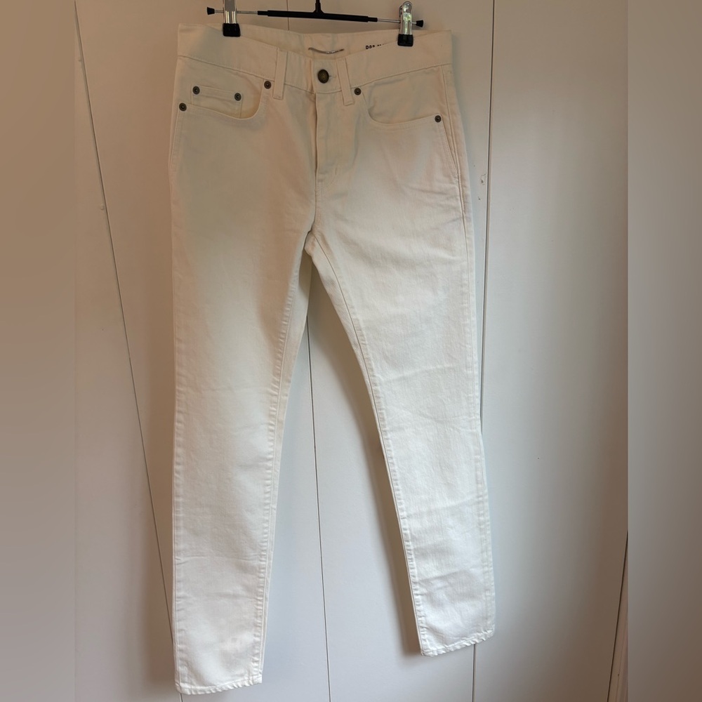 Saint Laurent Ivory Denim Pants